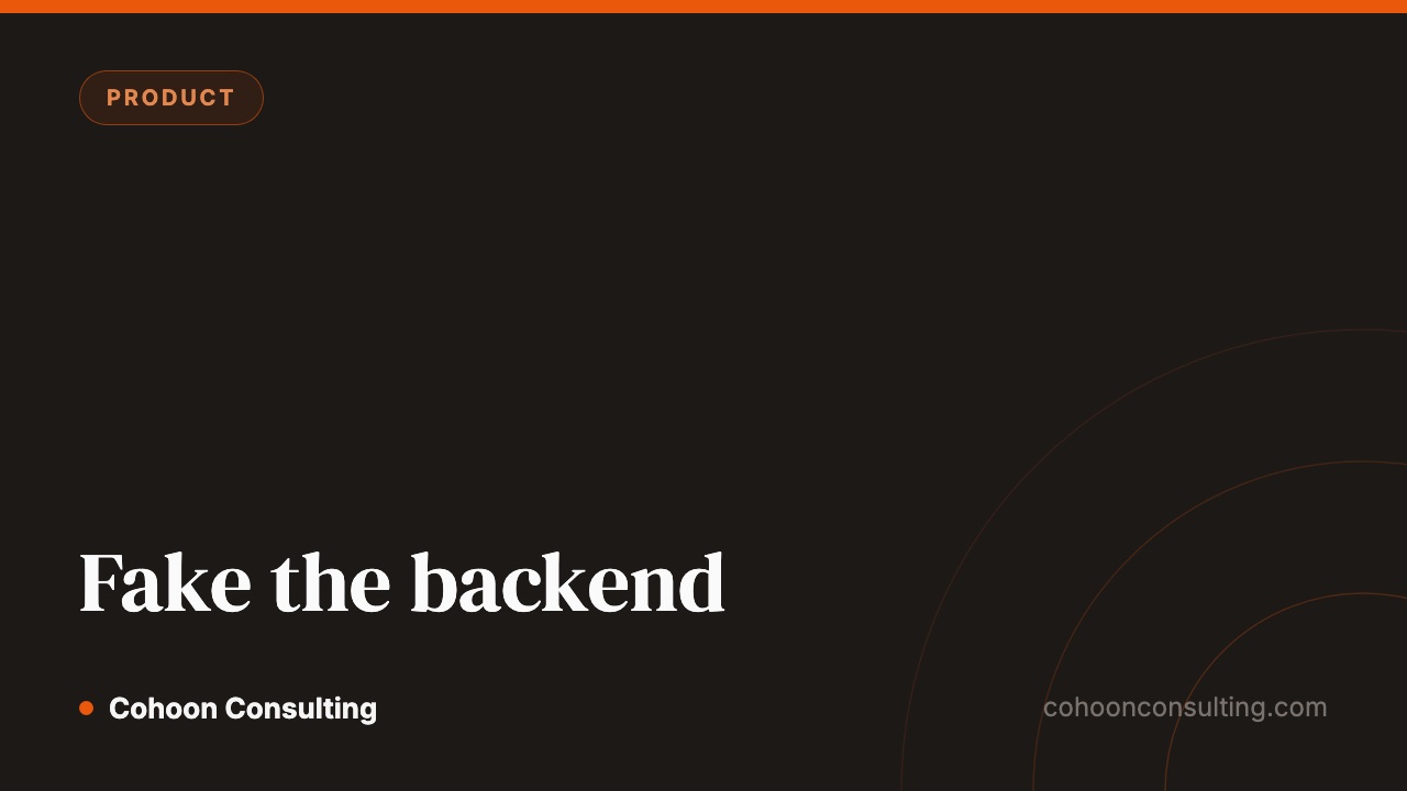 Prototyping a marketplace with no database behind it