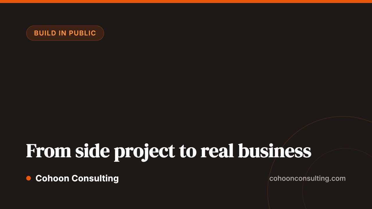 From side project to real business