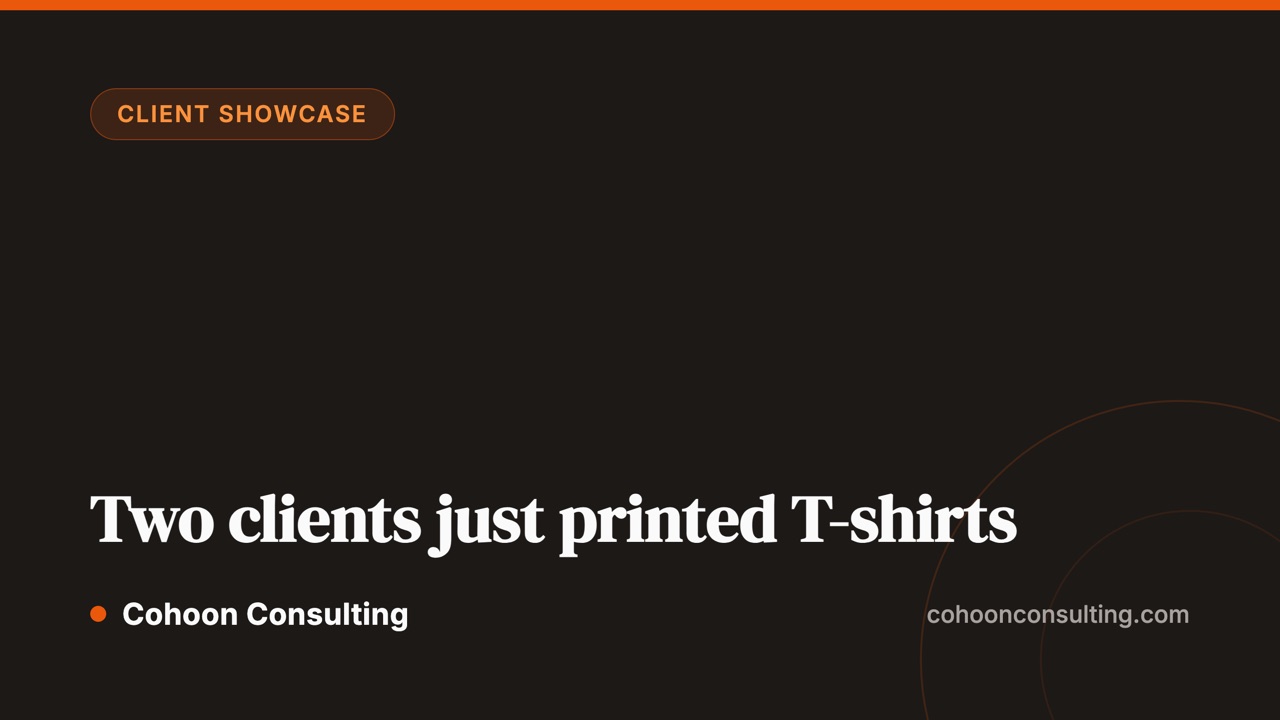 Two clients just printed T-shirts