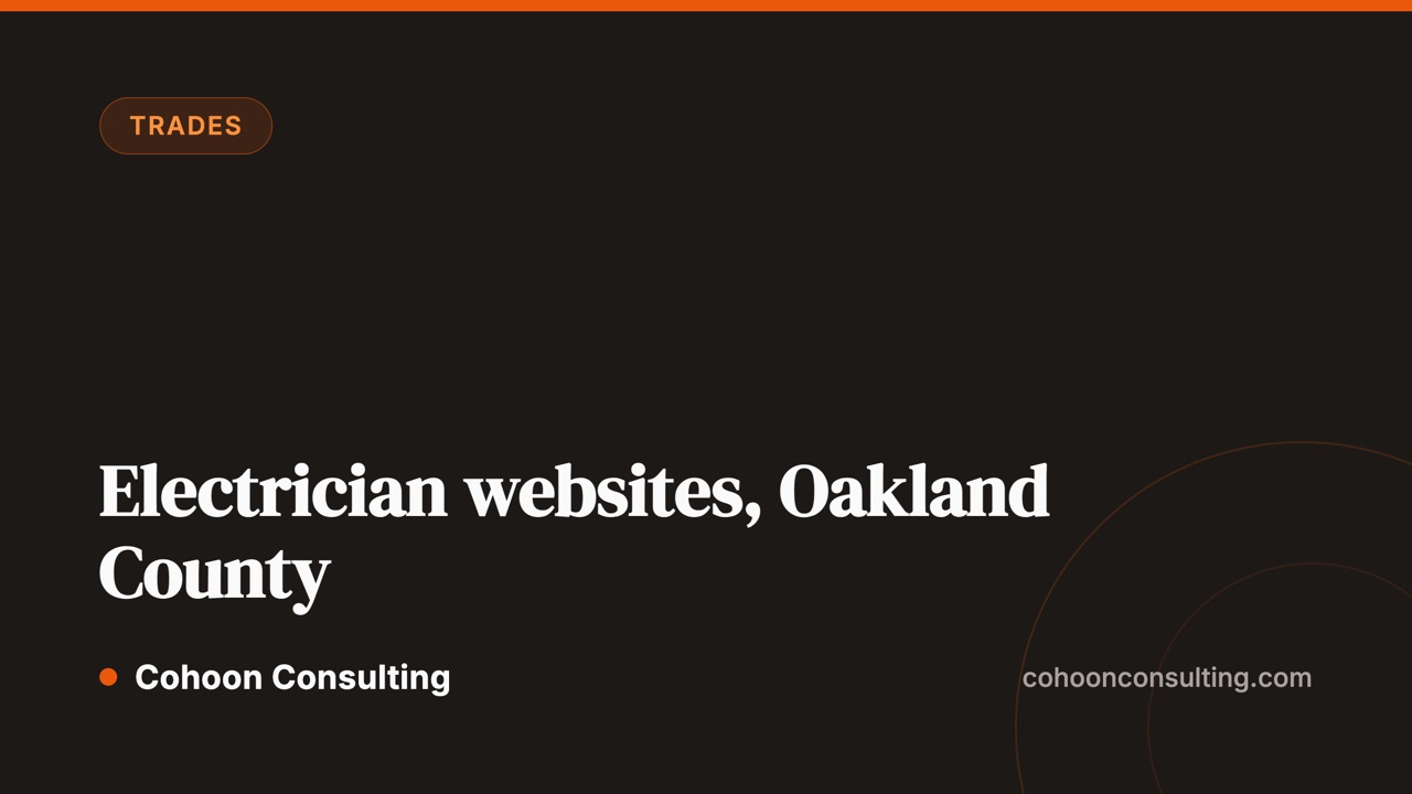 Electrician websites in Oakland County