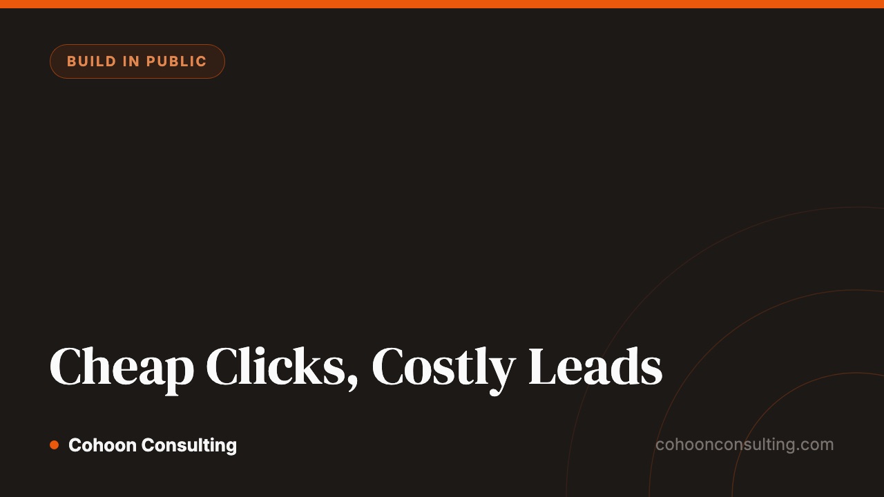Facebook Ads gave cheaper clicks and worse leads