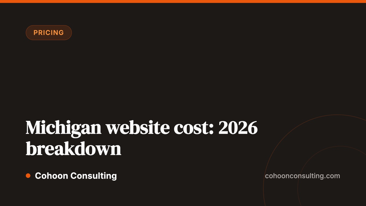 Michigan website cost: 2026 breakdown
