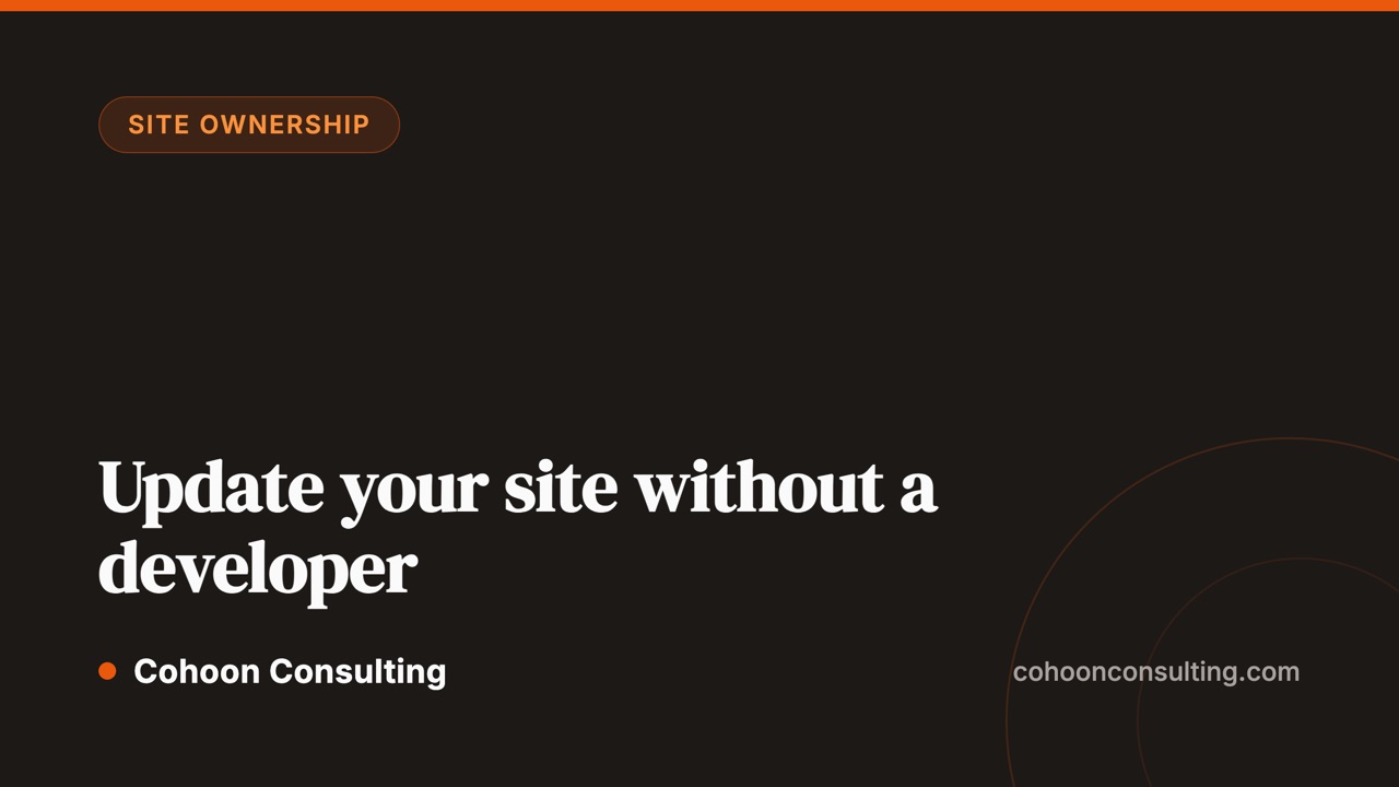 Update your website without a developer