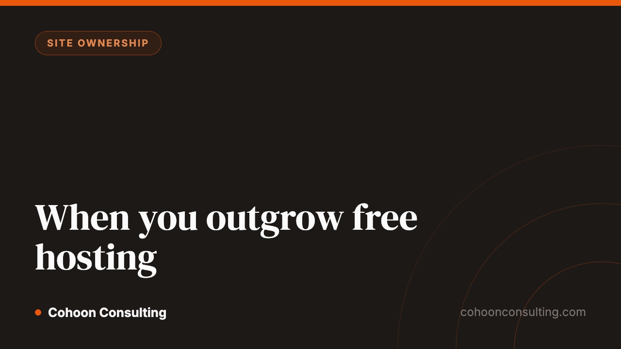 When you outgrow free web hosting
